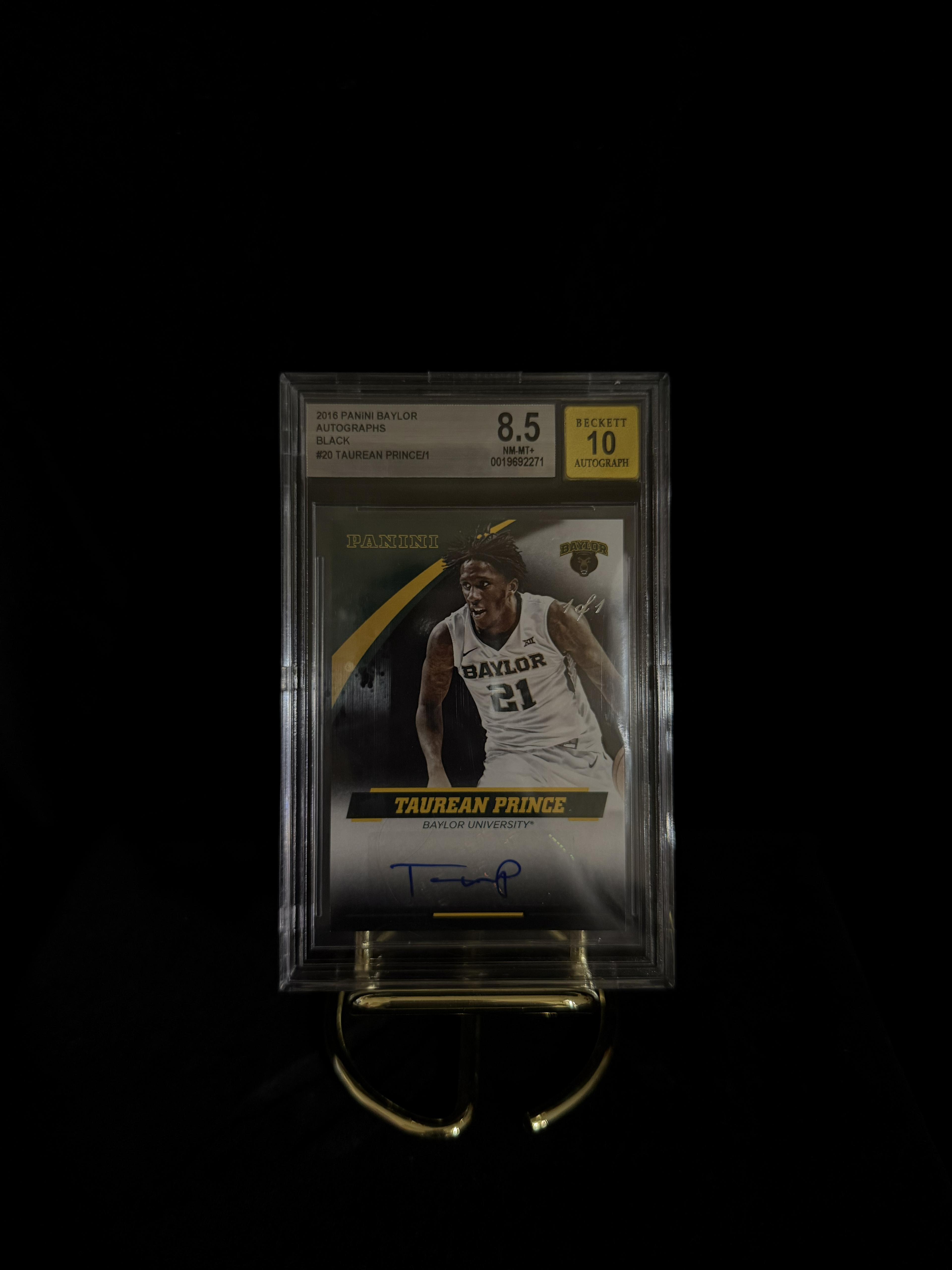 2016 Baylor Autographs Black #20 Taurean Prince 1/1